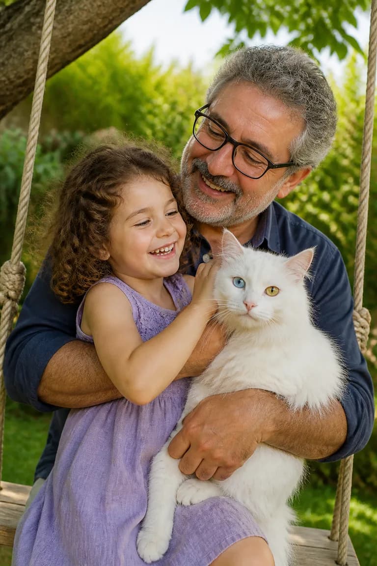 Bahçede aile örnek görseli
